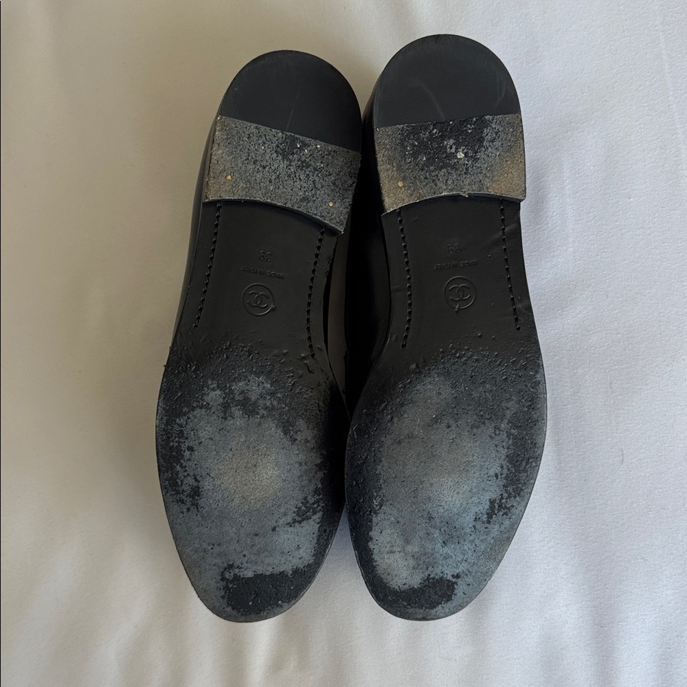 Chanel Black Leather Loafers for Women or Men - Picture 5 of 6